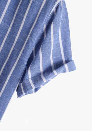Nico | Herren Gestreiftes Kurzarmshirt | Sommerleicht