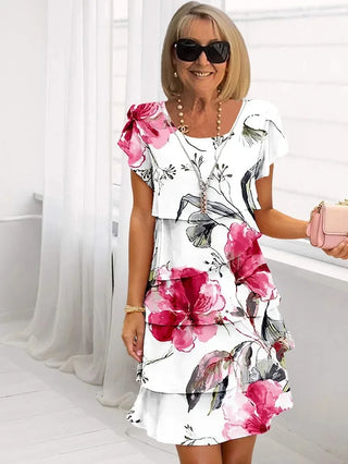 Damenkleid mit Rüschen Sommer | Midi