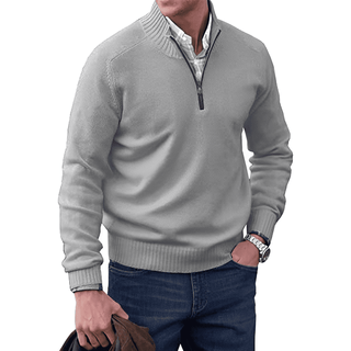 Herren Halb-Zip Strickpullover | Langarm