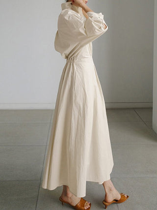 Elegantes Damenhemdkleid | Maxi