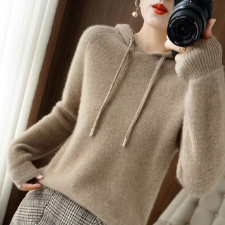 Damen Strick Hoodie | Lange Ärmel