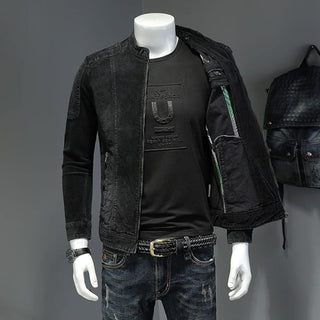 Herren Stehkragenjacke | Mit Reißverschluss