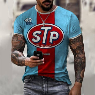 Herren Vintage Motorrad T-Shirt | Kurzarm Baumwollmix