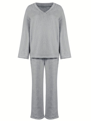 Damen Loungewear Pyjama Set | Langarm Zweiteiler