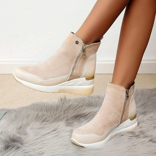 Damen Wedge Stiefeletten | Mit Reißverschluss