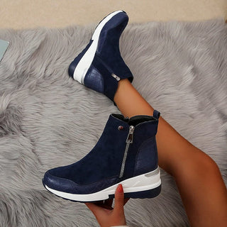 Damen Wedge Stiefeletten | Mit Reißverschluss
