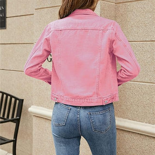 Damen Gekürzt Jacke | Knopfverschluss