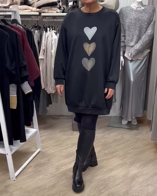 Grafisches Sweatshirt für Damen | Übergröße