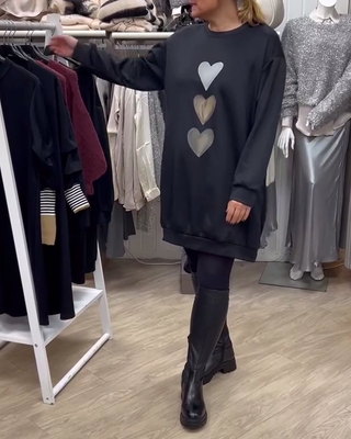 Grafisches Sweatshirt für Damen | Übergröße
