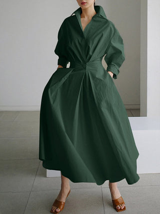 Elegantes Damenhemdkleid | Maxi