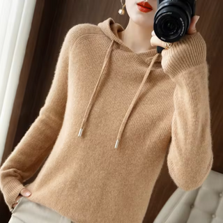 Damen Strick Hoodie | Lange Ärmel