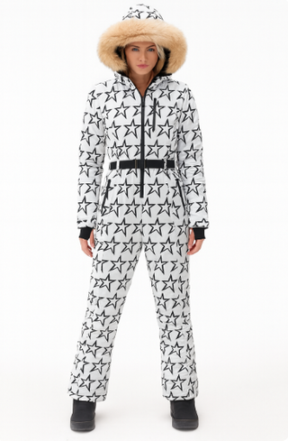 Damen Winter Einteiler Ski Anzug | Mit Kapuze