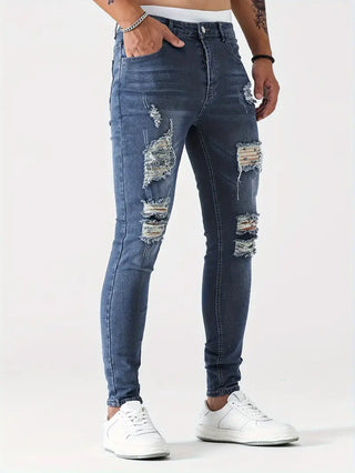 Herren-Skinny-Jeans mit Rissen | Im Used-Look