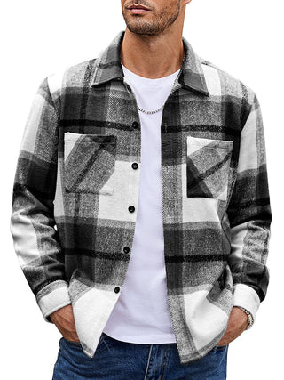 Herren Karierte Freizeitjacke | Mit Knöpfen