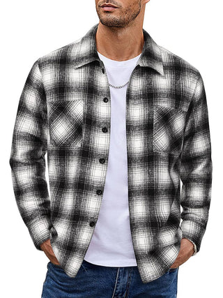 Herren Karierte Freizeitjacke | Mit Knöpfen
