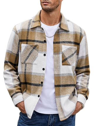 Herren Karierte Freizeitjacke | Mit Knöpfen