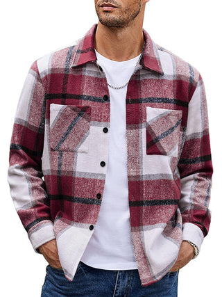 Herren Karierte Freizeitjacke | Mit Knöpfen