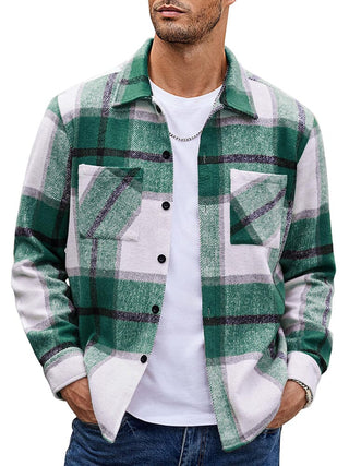 Herren Karierte Freizeitjacke | Mit Knöpfen