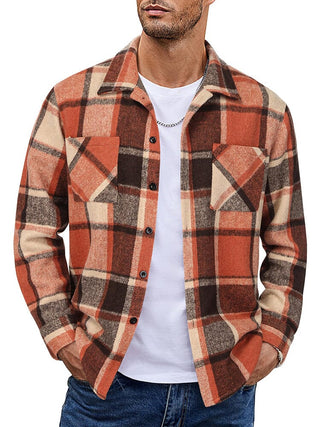 Herren Karierte Freizeitjacke | Mit Knöpfen