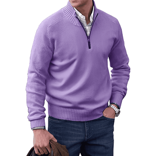 Herren Halb-Zip Strickpullover | Langarm