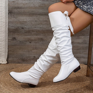 Damen Knöchelhohe Stiefel | Schnürung mit Schleife