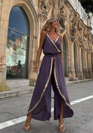 Damen-Jumpsuit mit Schlitz | Locker geschnitten