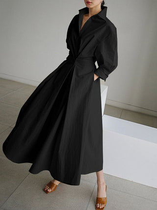 Elegantes Damenhemdkleid | Maxi