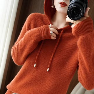 Damen Strick Hoodie | Lange Ärmel