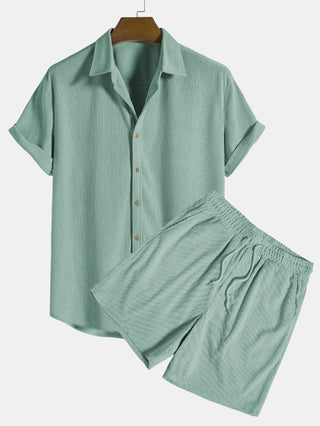 Männliches Casual-Zweiteiliges Set | Kurzarm