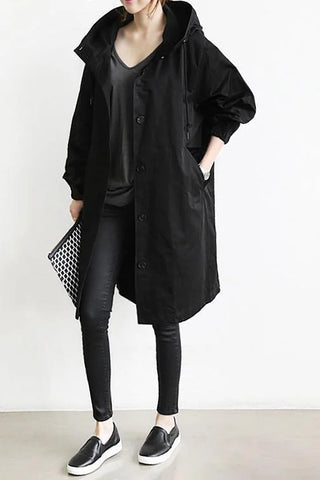 Damen Oversized Regenmantel | Lang