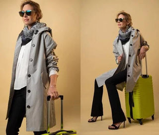 Damen Oversized Regenmantel | Lang