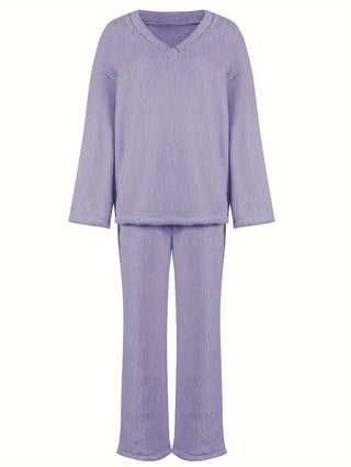 Damen Loungewear Pyjama Set | Langarm Zweiteiler