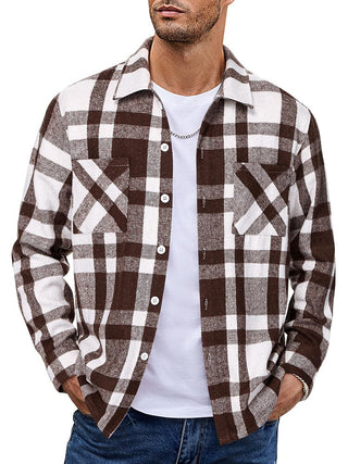 Herren Karierte Freizeitjacke | Mit Knöpfen