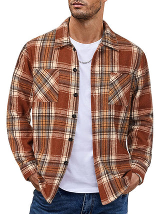 Herren Karierte Freizeitjacke | Mit Knöpfen