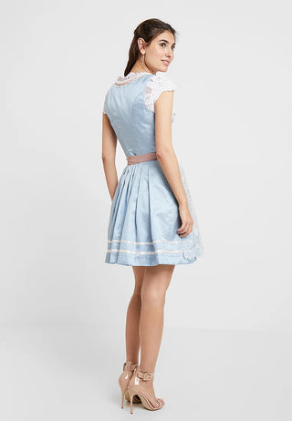 Damen Oktoberfest Dirndl Kleid | Schnüroberteil & Schürze