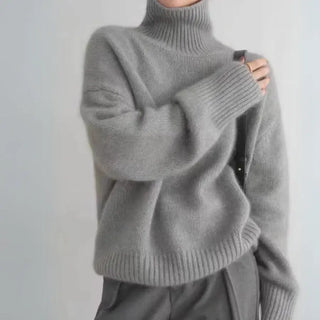 Damen Oversized Pullover mit Rollkragen | Lange Ärmel