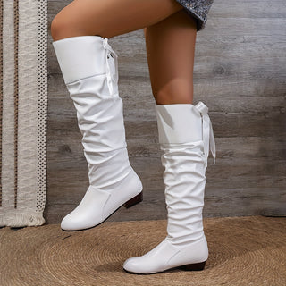 Damen Knöchelhohe Stiefel | Schnürung mit Schleife