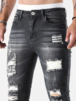 Herren-Skinny-Jeans mit Rissen | Im Used-Look