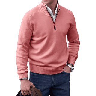 Herren Halb-Zip Strickpullover | Langarm