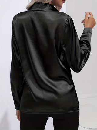 Damen Langarm bluse | Mit Knöpfen