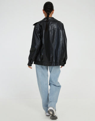 Damen Oversized Jacke | Mit Reißverschluss