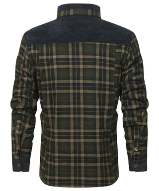 Herren Winterjacke | Kariert mit Knöpfen