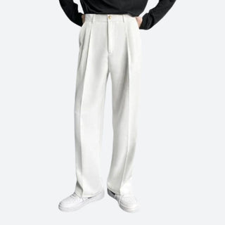 Herren-Hose mit weitem Bein | Mit Falten