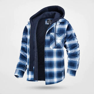 Herren Kapuzen-Karo-Jacke | Kariert