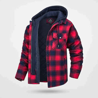 Herren Kapuzen-Karo-Jacke | Kariert