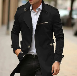 Herren Doppelt-knopf Trenchcoat | Slim Cut