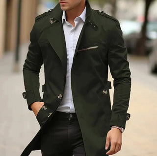 Herren Doppelt-knopf Trenchcoat | Slim Cut