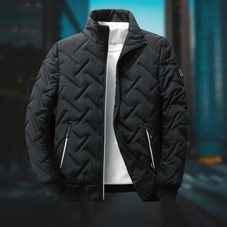 Herren Steppjacke mit Stehkragen | Reißverschluss