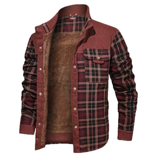 Herren Karierte Winterjacke | Gefüttert