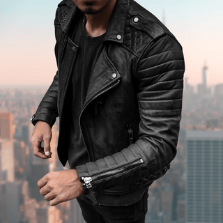 Herren Zip-Up Jacke | Gequiltete Ärmel